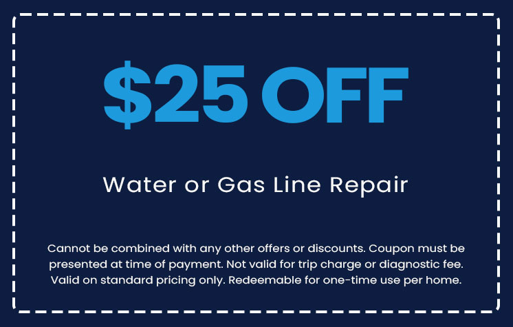 Discounts on Water or Gas Line Repair